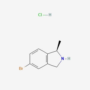molecular formula C9H11BrClN B8188205 (R)-5-Bromo-1-methyl-2,3-dihydro-1H-isoindole hydrochloride 
