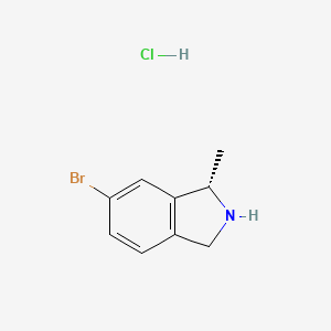 molecular formula C9H11BrClN B8188248 (S)-6-Bromo-1-methyl-2,3-dihydro-1H-isoindole hydrochloride 