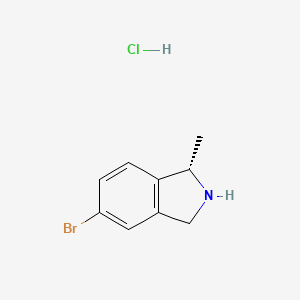 molecular formula C9H11BrClN B8188249 (S)-5-Bromo-1-methylisoindoline hydrochloride 