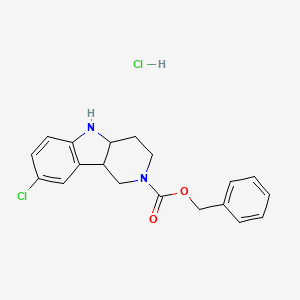 8-Chloro-1,3,4,4a,5,9b-hexahydro-pyrido[4,3-b]indole-2-carboxylic acid benzyl ester hydrochloride