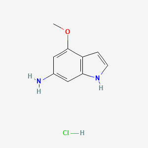 molecular formula C9H11ClN2O B8188274 4-Methoxy-1H-indol-6-ylamine hydrochloride 