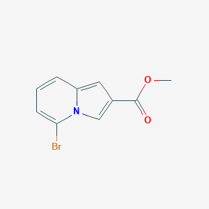 molecular formula C10H8BrNO2 B8188326 5-Bromo-indolizine-2-carboxylic acid methyl ester 
