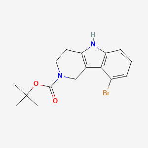 molecular formula C16H19BrN2O2 B8188358 9-Bromo-1,3,4,5-tetrahydro-pyrido[4,3-b]indole-2-carboxylic acid tert-butyl ester 