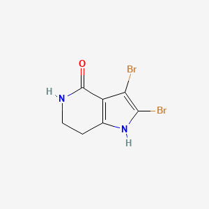 molecular formula C7H6Br2N2O B8188366 2,3-Dibromo-1,5,6,7-tetrahydro-pyrrolo[3,2-c]pyridin-4-one 