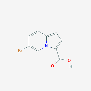 molecular formula C9H6BrNO2 B8188382 6-Bromo-indolizine-3-carboxylic acid 