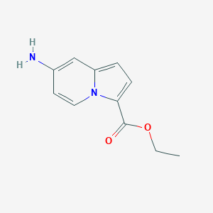 molecular formula C11H12N2O2 B8188391 7-Amino-indolizine-3-carboxylic acid ethyl ester 