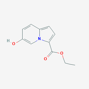 molecular formula C11H11NO3 B8188410 6-Hydroxy-indolizine-3-carboxylic acid ethyl ester 