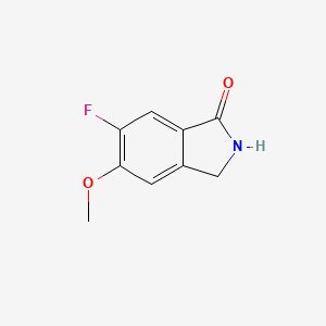 molecular formula C9H8FNO2 B8188412 6-Fluoro-5-methoxy-2,3-dihydro-isoindol-1-one 