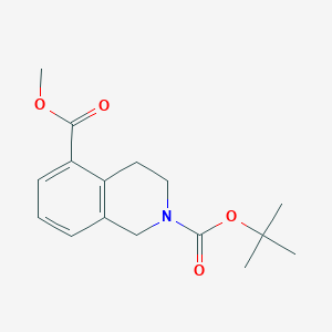 molecular formula C16H21NO4 B8188420 3,4-Dihydro-1H-isoquinoline-2,5-dicarboxylic acid 2-tert-butyl ester 5-methyl ester 