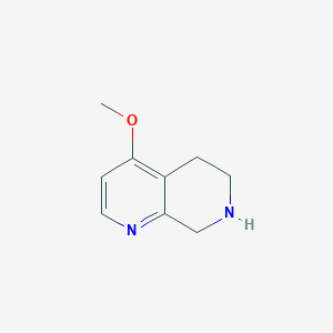 molecular formula C9H12N2O B8188424 4-Methoxy-5,6,7,8-tetrahydro-1,7-naphthyridine CAS No. 1260665-78-8