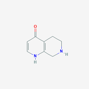 molecular formula C8H10N2O B8188433 5,6,7,8-Tetrahydro-1,7-naphthyridin-4-OL CAS No. 1260663-31-7