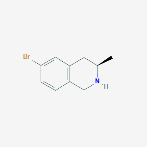 molecular formula C10H12BrN B8188440 (R)-6-Bromo-3-methyl-1,2,3,4-tetrahydro-isoquinoline 