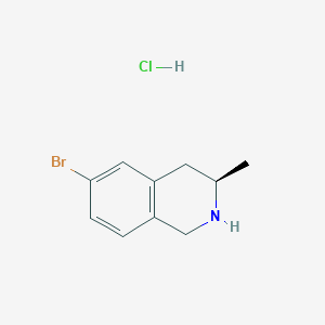 molecular formula C10H13BrClN B8188442 (R)-6-Bromo-3-methyl-1,2,3,4-tetrahydro-isoquinoline hydrochloride 