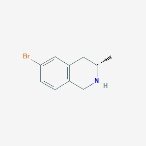 molecular formula C10H12BrN B8188449 (S)-6-Bromo-3-methyl-1,2,3,4-tetrahydro-isoquinoline 