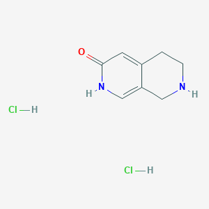 molecular formula C8H12Cl2N2O B8188509 5,6,7,8-Tetrahydro-[2,7]naphthyridin-3-ol dihydrochloride 