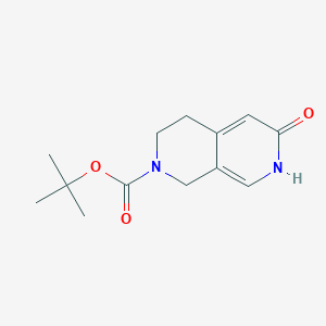 molecular formula C13H18N2O3 B8188511 Tert-butyl 6-hydroxy-3,4-dihydro-2,7-naphthyridine-2(1H)-carboxylate CAS No. 893566-83-1