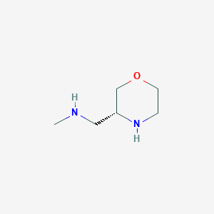 molecular formula C6H14N2O B8188561 (R)-N-Methyl-1-(morpholin-3-yl)methanamine 