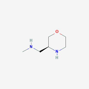 molecular formula C6H14N2O B8188569 (S)-N-Methyl-1-(morpholin-3-yl)methanamine 