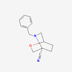 molecular formula C14H16N2O B8188595 5-Benzyl-2-oxa-5-aza-bicyclo[2.2.2]octane-4-carbonitrile 