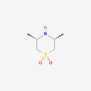 molecular formula C6H13NO2S B8188625 cis-3,5-Dimethyl-thiomorpholine 1,1-dioxide 
