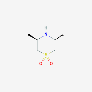 molecular formula C6H13NO2S B8188627 trans-3,5-Dimethyl-thiomorpholine 1,1-dioxide 