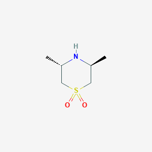 molecular formula C6H13NO2S B8188628 (3S,5S)-3,5-Dimethyl-thiomorpholine 1,1-dioxide 