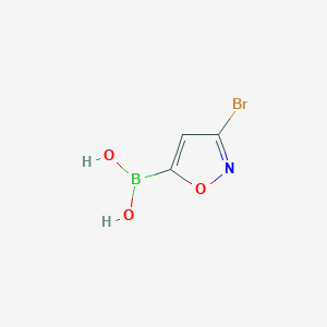 molecular formula C3H3BBrNO3 B8188647 3-Bromo-isoxazole-5-boronic acid 
