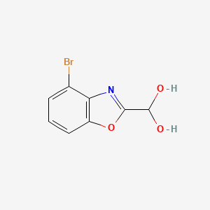 molecular formula C8H6BrNO3 B8188681 (4-Bromo-1,3-benzoxazol-2-yl)methanediol 