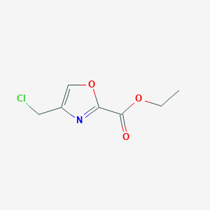molecular formula C7H8ClNO3 B8188691 4-Chloromethyl-oxazole-2-carboxylic acid ethyl ester 