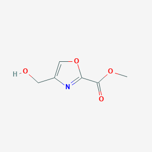 molecular formula C6H7NO4 B8188693 4-Hydroxymethyl-oxazole-2-carboxylic acid methyl ester 