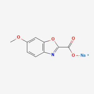 molecular formula C9H6NNaO4 B8188697 6-Methoxy-benzooxazole-2-carboxylic acid sodium salt 