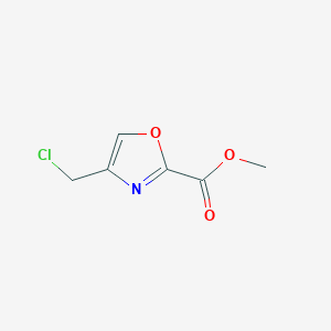molecular formula C6H6ClNO3 B8188702 Methyl 4-(chloromethyl)-1,3-oxazole-2-carboxylate 