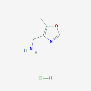 molecular formula C5H9ClN2O B8188708 (5-Methyloxazol-4-YL)methanamine hydrochloride 