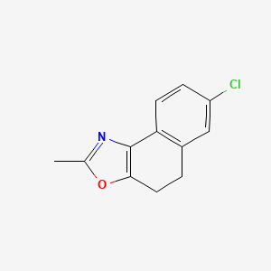 molecular formula C12H10ClNO B8188749 7-Chloro-2-methyl-4,5-dihydro-naphtho[1,2-d]oxazole 