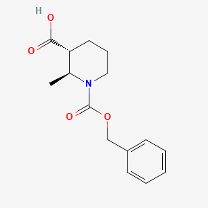 molecular formula C15H19NO4 B8188773 trans-1-Cbz-2-methyl-piperidine-3-carboxylic acid 