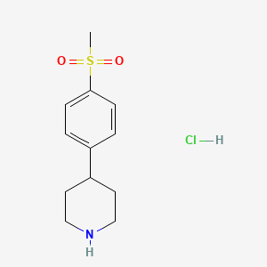molecular formula C12H18ClNO2S B8188778 4-(4-Methanesulfonyl-phenyl)-piperidine hydrochloride CAS No. 1187927-18-9