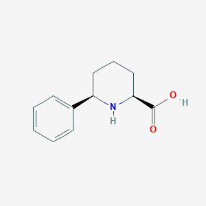 molecular formula C12H15NO2 B8188780 (2S,6R)-6-phenylpiperidine-2-carboxylic Acid 
