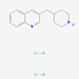 molecular formula C15H20Cl2N2 B8188804 3-Piperidin-4-ylmethyl-quinoline dihydrochloride 