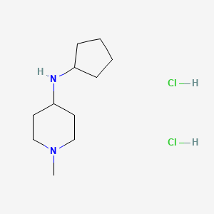 molecular formula C11H24Cl2N2 B8188815 Cyclopentyl-(1-methyl-piperidin-4-YL)-amine dihydrochloride 