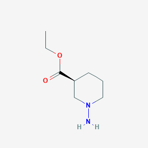 molecular formula C8H16N2O2 B8188829 (S)-1-Amino-piperidine-3-carboxylic acid ethyl ester 