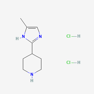 molecular formula C9H17Cl2N3 B8188833 4-(4(5)-Methyl-1H-imidazol-2-yl)-piperidine dihydrochloride 