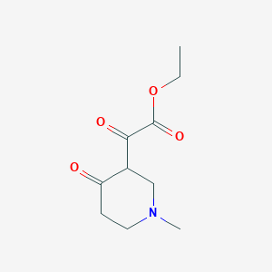 molecular formula C10H15NO4 B8188840 (1-Methyl-4-oxo-piperidin-3-yl)-oxo-acetic acid ethyl ester 