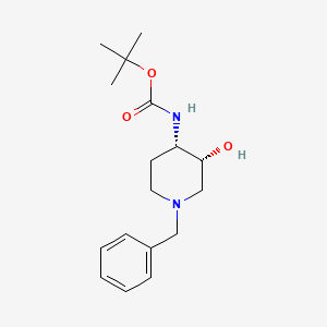 molecular formula C17H26N2O3 B8188856 (3R,4S)-(1-Benzyl-3-hydroxy-piperidin-4-yl)-carbamic acid tert-butyl ester 