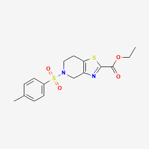molecular formula C16H18N2O4S2 B8188868 5-(Toluene-4-sulfonyl)-4,5,6,7-tetrahydro-thiazolo[4,5-c]pyridine-2-carboxylic acid ethyl ester 