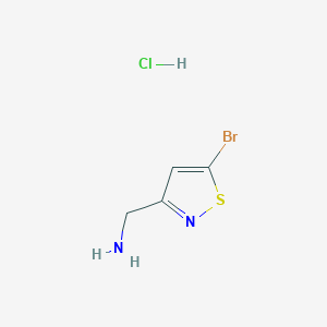 molecular formula C4H6BrClN2S B8188881 C-(5-Bromo-isothiazol-3-yl)-methylamine hydrochloride 