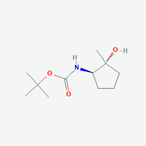 molecular formula C11H21NO3 B8188905 (1R, 2R)-(2-Hydroxy-2-methyl-cyclopentyl)-carbamic acid tert-butyl ester 