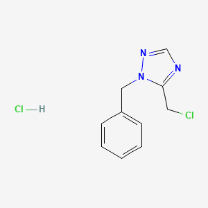 molecular formula C10H11Cl2N3 B8188914 1-Benzyl-5-chloromethyl-1H-[1,2,4]triazole hydrochloride CAS No. 1187928-74-0
