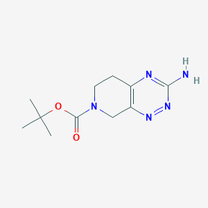 molecular formula C11H17N5O2 B8188926 7-Boc-5,6,7,8-tetrahydro-pyrido[4,3-e][1,2,4]triazin-3-ylamine 