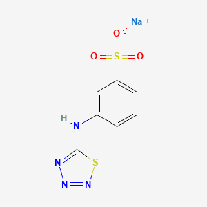 molecular formula C7H5N4NaO3S2 B8188930 Sodium 3-([1,2,3,4]thiatriazol-5-ylamino)-benzenesulfonate 