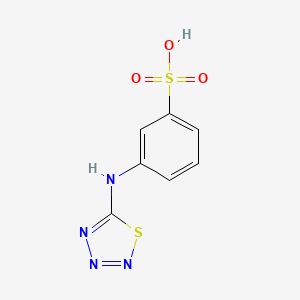 molecular formula C7H6N4O3S2 B8188931 3-([1,2,3,4]Thiatriazol-5-ylamino)-benzenesulfonic acid 